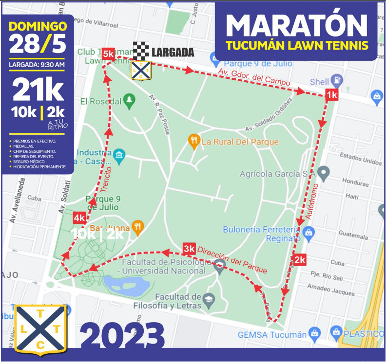 21K- TUCUMAN LAWN TENNIS CLUB - LA CLASICA DEL PARQUE 